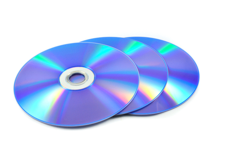 dvd disc / dvd or blue ray disc isolated on white backgroundの写真素材