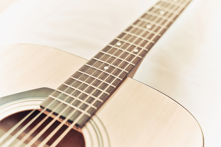 Acoustic guitar / Close up of guitar musical instrument tone vintage style classic