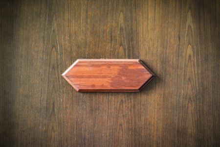 Wood text on wall empty banners - For number on the door is blankの写真素材