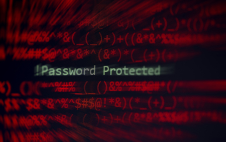 Password security cyber thief protection verification data system alert ! password protected on...