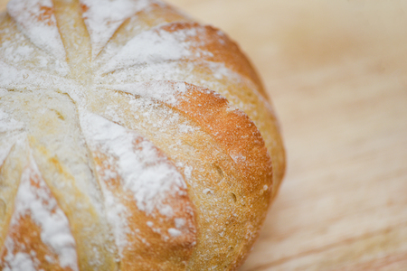 Close up bread / Fresh Bakery bread on wooden background homemade breakfast food concept