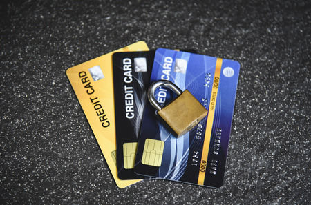 credit card security internet data / encryption transactions on credit card lock secured