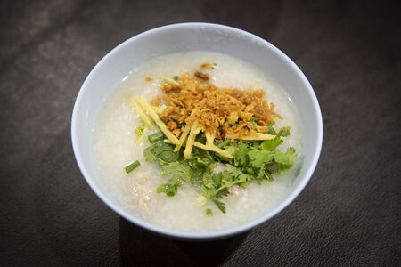 Rice porridge thai food / rice soup , rice gruel の写真素材