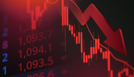 Stock market exchange loss trading graph analysis investment indicator business graph charts of...