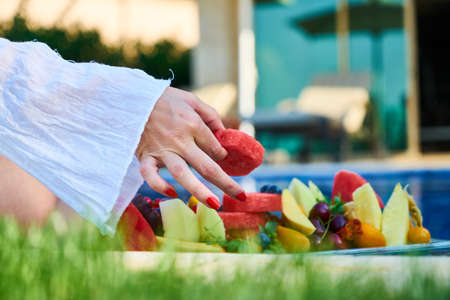 Delicious Tropical Fruits and Summer Holidayの写真素材