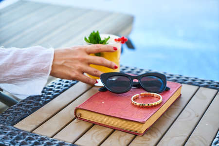 Delicious Tropical Cocktail and Summer Holidayの写真素材