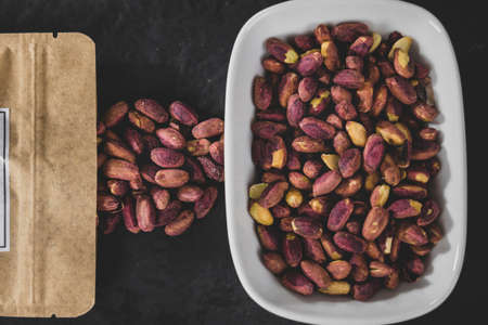 fresh and delicious pistachios on the table