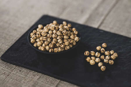 fresh and delicious chickpeas on the tableの写真素材