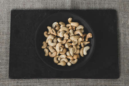 fresh and delicious cashews on the tableの写真素材