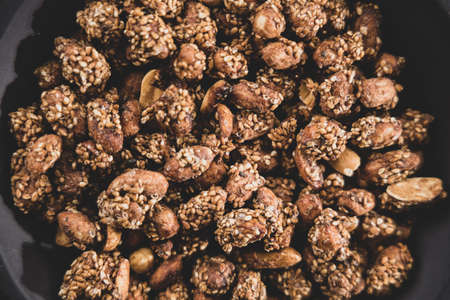 fresh and delicious peanuts with sauceの写真素材