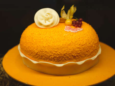 colorful cakes at a hotel buffetの写真素材