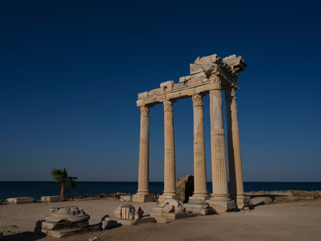 Temple of Apollo in Side, Antalya, Turkeyの写真素材
