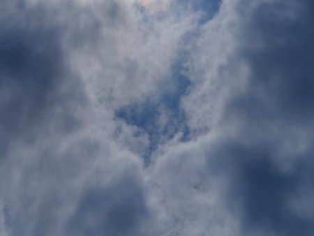 rain clouds in the skyの写真素材