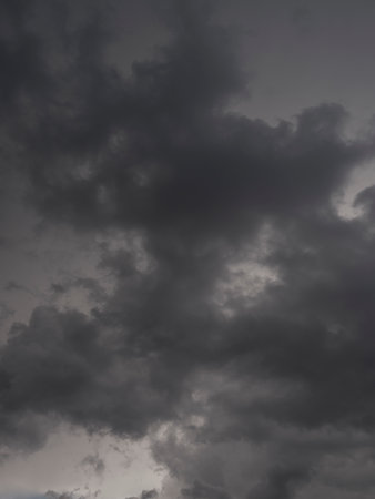 rain clouds in the skyの写真素材