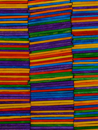 background from colored wooden sticksの写真素材