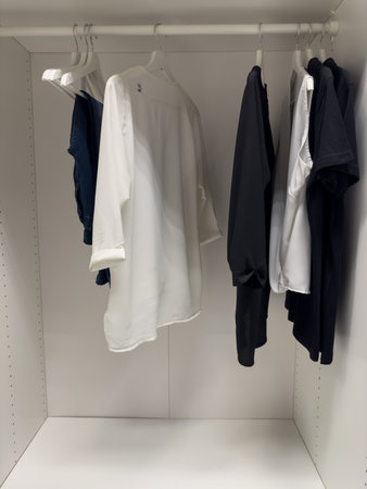 T-shirts in the closetの写真素材