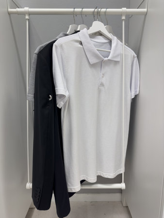 T-shirts in the closetの写真素材