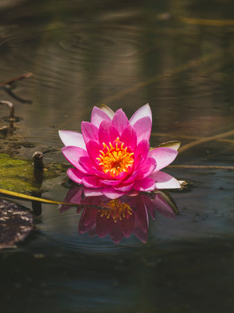 beautiful lotus flower in natureの写真素材