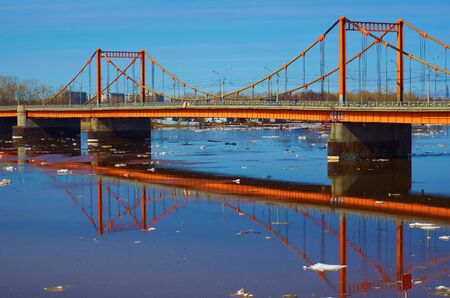 Spring in Arkhangelsk. The end of the ice drift.の写真素材