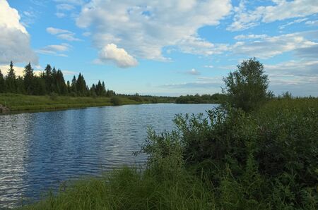 Summer landscape in Mezen.の写真素材