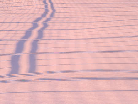 Shadows, patterns and lines on the surface of snow. Texture. Background. Tonedの写真素材