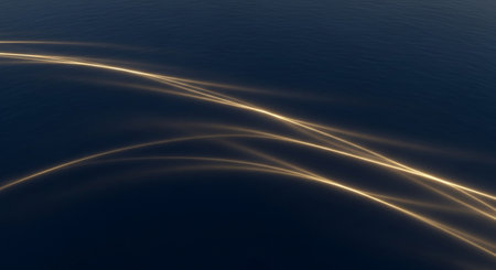 abstract background with golden lines and bokeh effect, digitally generated imageの素材