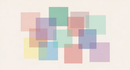 Colorful abstract background with squares in pastel colors. Vector illustration.の素材