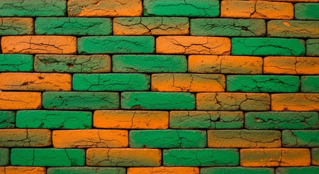 Colorful brick wall texture. Abstract background and texture for design.の素材