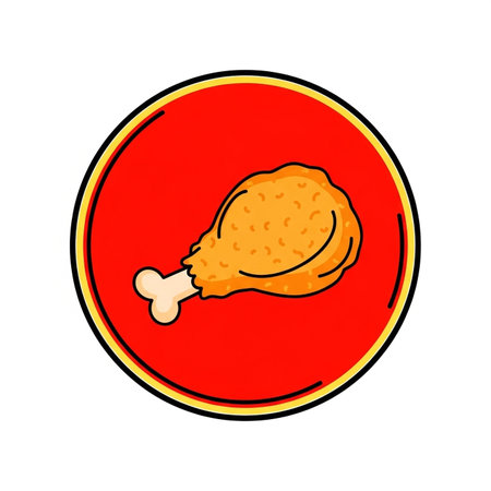 Fried chicken icon.の素材