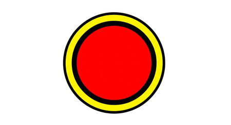 A red yellow circleの素材