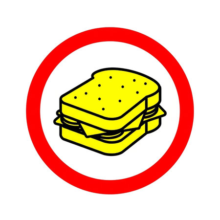 A sandwich in a sign.の素材