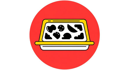 This is an illustration of a food container, perfect for representing meal delivery or takeaway services.の素材