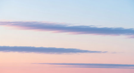 Sunset sky with clouds in pastel colors. Nature background.の素材