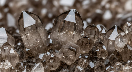 Macro shot of a group of diamonds with a shallow depth of fieldの素材