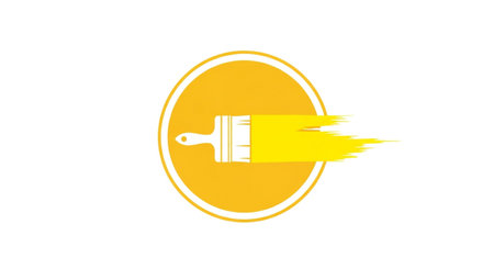 Paint brush icon Vector illustration design Logo template. Creative Symbol for your businessの素材