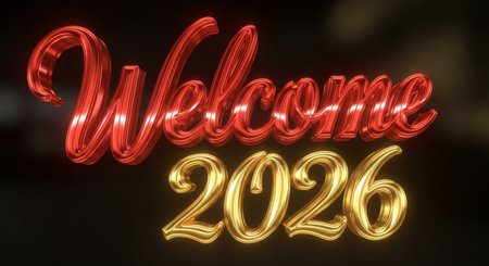 celebrate the new year with this festive design, perfect for greeting cards and bannersの素材