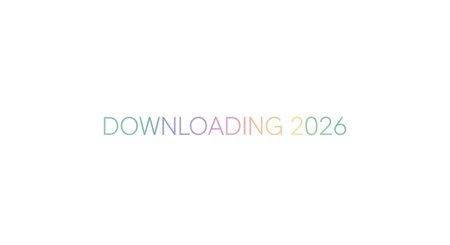 downloading content for the future year of two thousand twenty six is displayed hereの素材