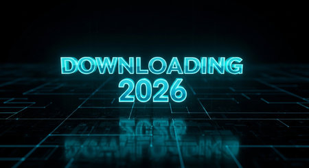 downloading data stream for the future concept with technology and digital designの素材