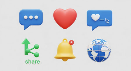 Social Media Icons Set. Vector Illustration. Social Network Conceptの素材