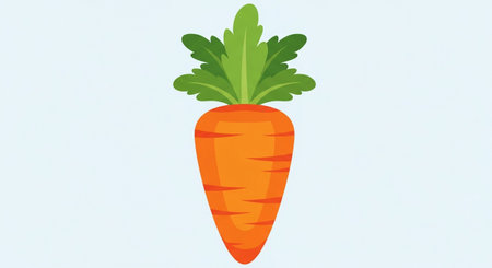 a vibrant cartoon carrot illustration showcasing freshness and healthy eating habitsの素材