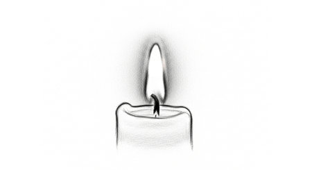 Candle on a white background. 3d rendering, 3d illustration.の素材
