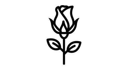 Rose flower icon vector illustration. Flat design style eps 10.の素材