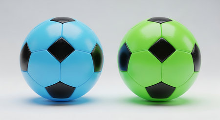 Soccer ball isolated on a white background. 3d rendering.の素材