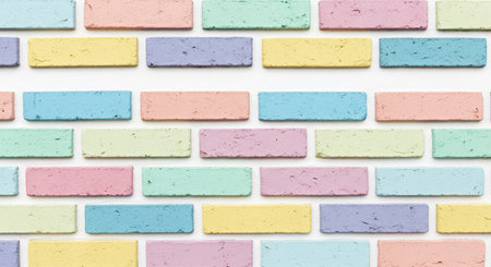 Colorful brick wall texture background. Colorful brick wall background.の素材