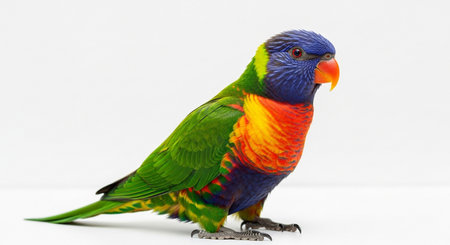Rainbow Lorikeet - Lorikeet isolated on white backgroundの素材
