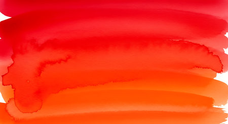 a vivid red and orange watercolor background with a smooth gradient and artistic texture effect.の素材
