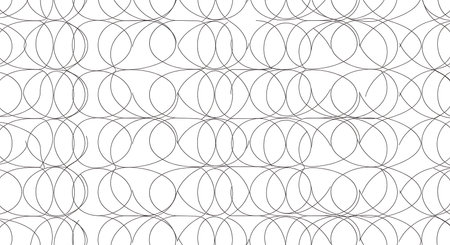 a seamless pattern of overlapping circles, perfect for backgrounds and textile design use cases.の素材