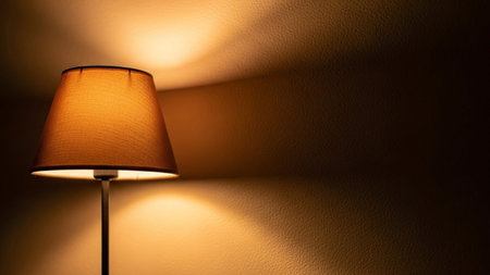 Lamp on the wall in a hotel room. Selective focus.の素材