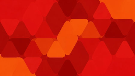 Abstract red polygonal background. Vector illustration for your design.の素材