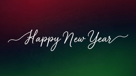 Happy New Year lettering on chalkboard background. Vector illustration.の素材